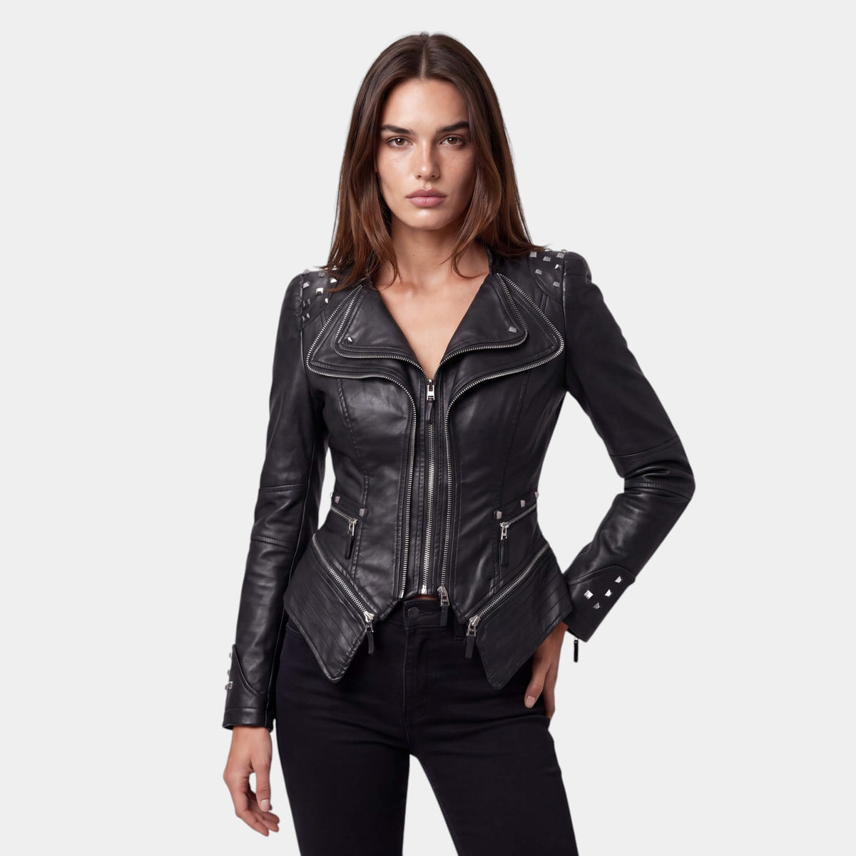 Olympia Studded Flare Jacket