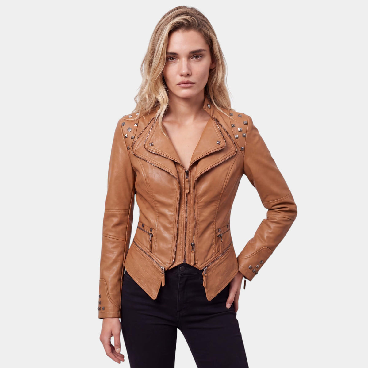 Olympia Studded Flare Jacket